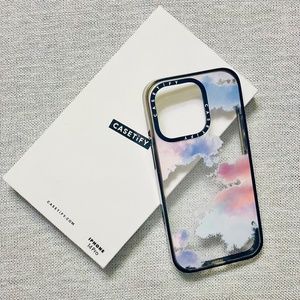 Casetify-iPhone 14 Pro Case-Clouds-Clear Black